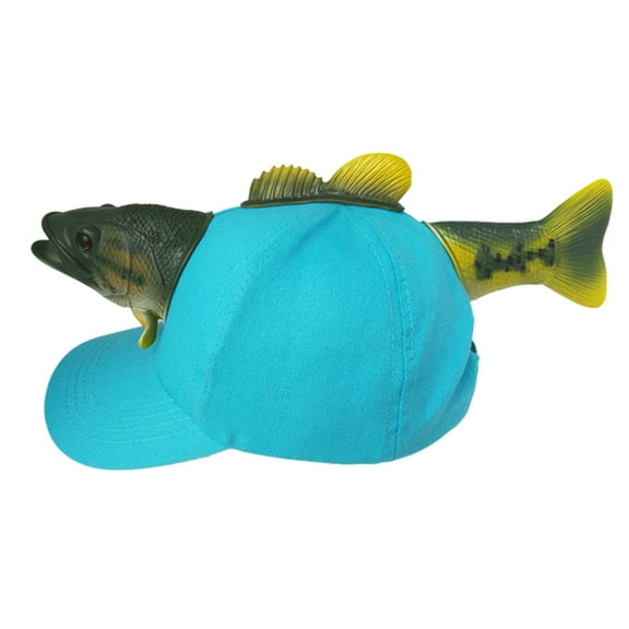 ZPAQI Novelty 3D Fish Baseball Hat Birthday Party Creative Fish Hat Holiday Headwear