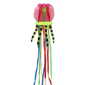 ZPAQI Nylon Long Tail Fish Kite Large 3D Octopus Wind Kite Parent-Child Entertainment