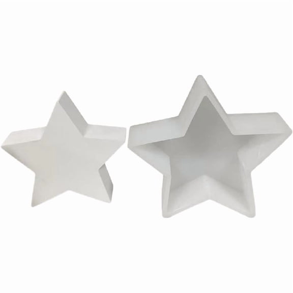 ZPAQI Ornament Molds Star Shaped Clay Mould Soap Making Molds Silicone Material