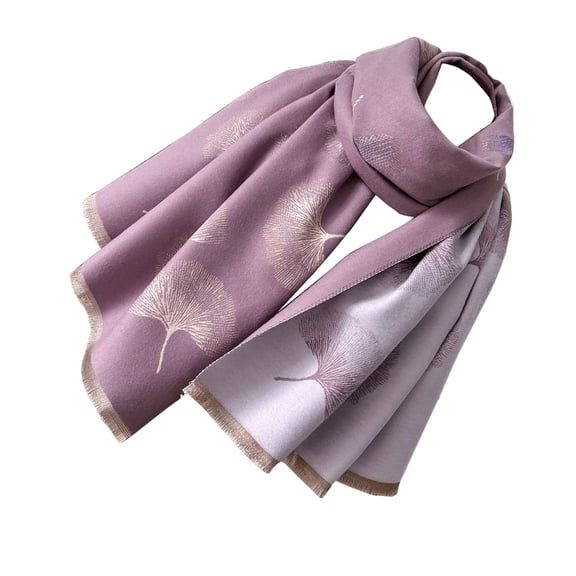 ZPAQI Oversized Shawl Wrap Leaf Print for Women Warm and Soft Multicolor Wrap