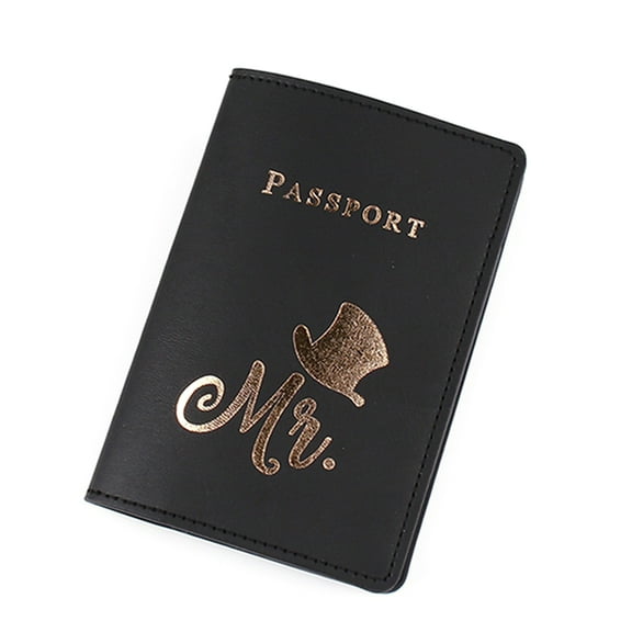 ZPAQI PU Leather Passport cover for Women Men Bride Travel Wedding Gift Lover Couple