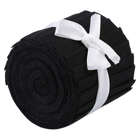ZPAQI Personalized Black Cake Roll Cotton Fabric Strips for and Baking Projects