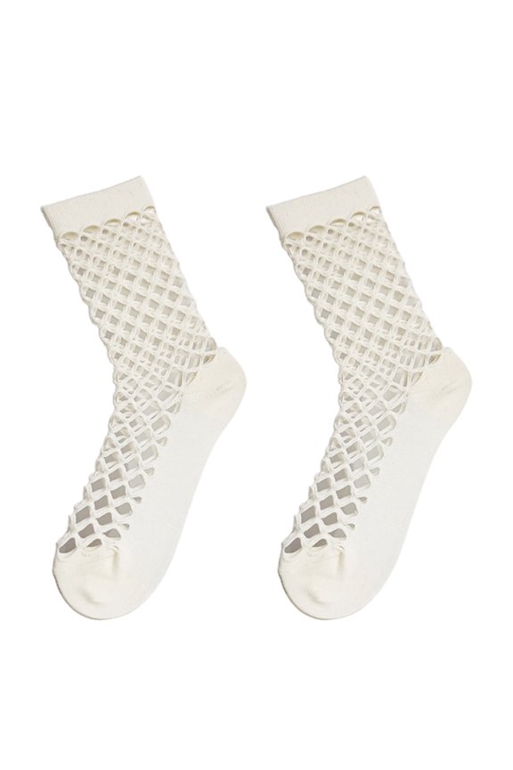 Personalized Fishnet Socks Sexy Hollow out Socks JK Style Thin Mesh Hole Socks