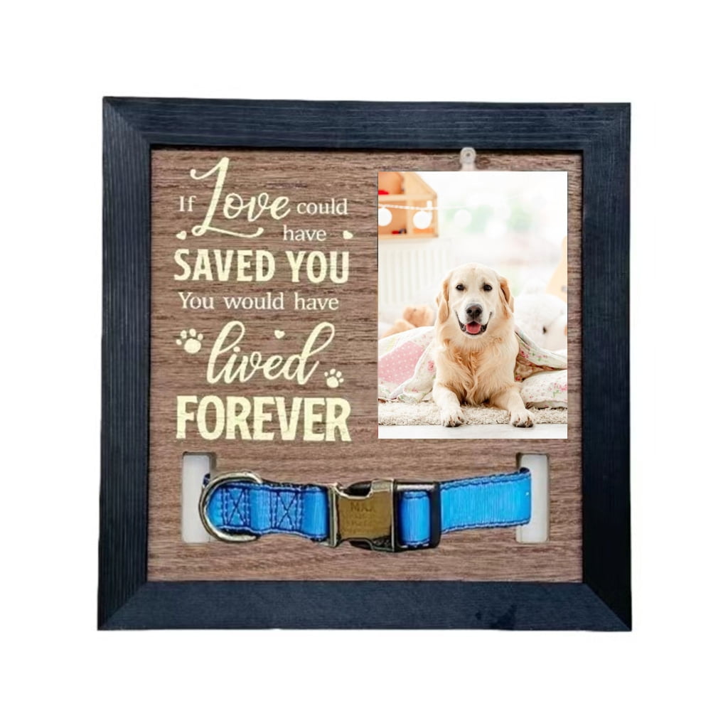 Colar Frame ZPAQI Pet Remembrances Collar Frame 9x9Inch Customizable Displays for ...