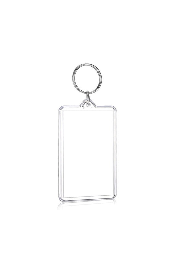 Plastic Blank Photo Frame Keychain Clear Picture Keychain Photo Keychain