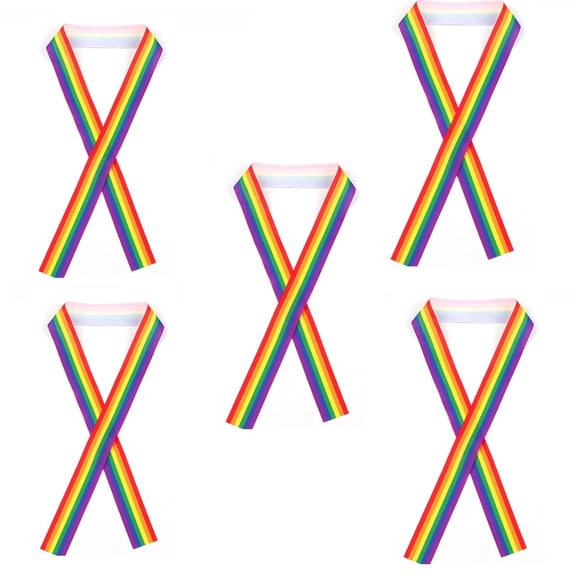 ZPAQI Practical Polyester Rainbow Streamer Ribbon for Festive Occasion and Crafts