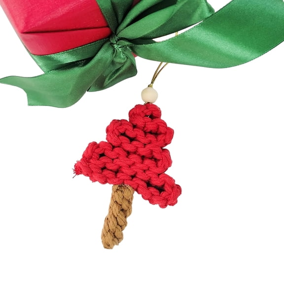 ZPAQI Professional Macrame Christmas Tree Wall Hanging Pendant Handwoven Boho Decor