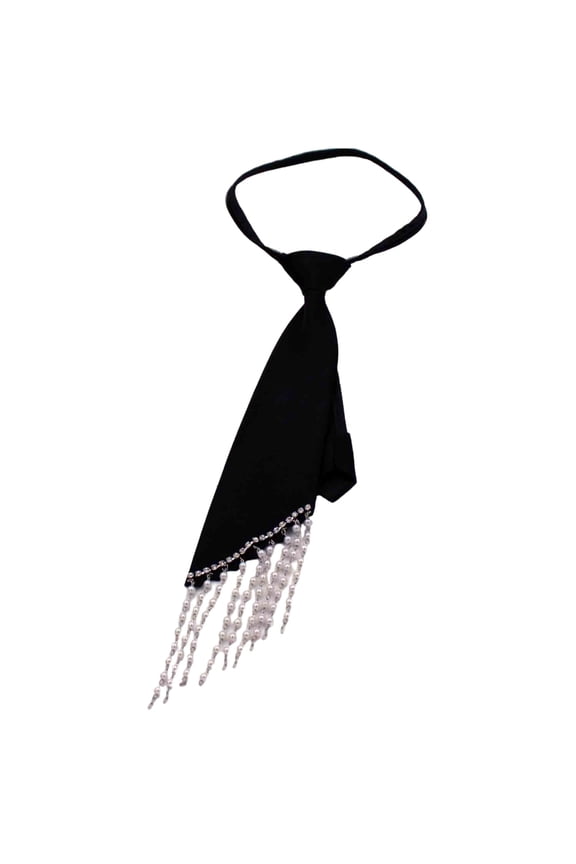 Punk Rhinestones Fringed JK Necktie Adjustable Tie Teens Costume Tie