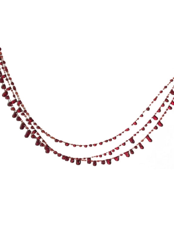 Red Resin Pendant Clavicle Chain Muiltfunction Bloody Droplet Choker Necklace
