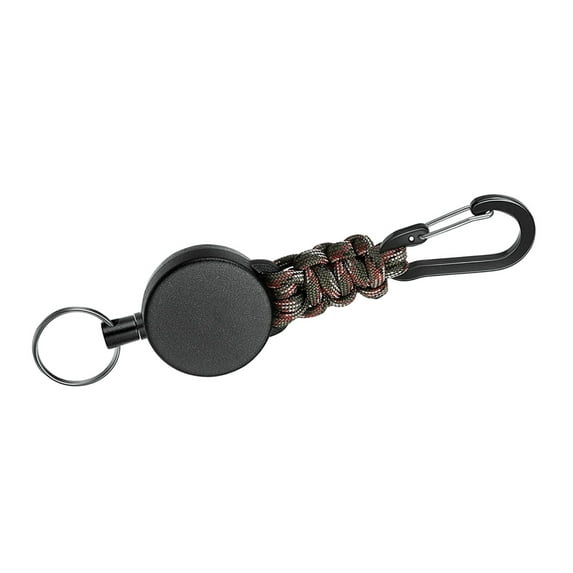 ZPAQI Retractable Rope Carabiner Keychain Paracord Braided Keychain for Men Women