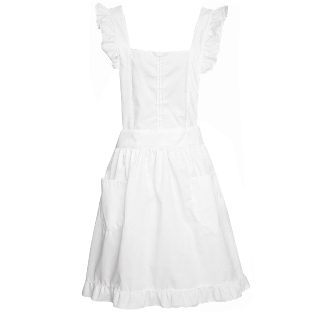 ZPAQI Retro Maid Apron Ruffle Apron Kitchen Aprons Waitress Apron Cooking Aprons