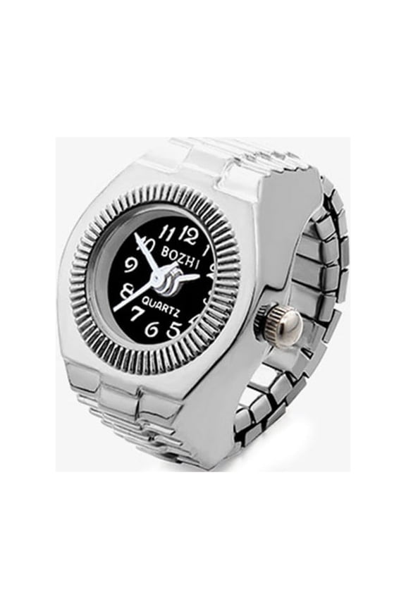 Ring Watch Fashionable Quartz Analog Round Ring Love Watch Unique Elastic Ring