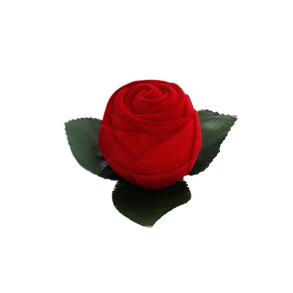 ZPAQI Romantic Red Rose Flower Ring Box Earrings Jewelry Packaging Display for Case for Engagement WeddingValentine's Day Deco
