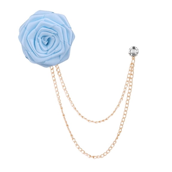 ZPAQI Rose Lapel Pin Brooch Buttonhole Groomsmen Corsage and Buttons 12 Color