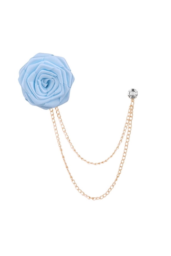 Rose Lapel Pin Brooch Buttonhole Groomsmen Corsage and Buttons 12 Color