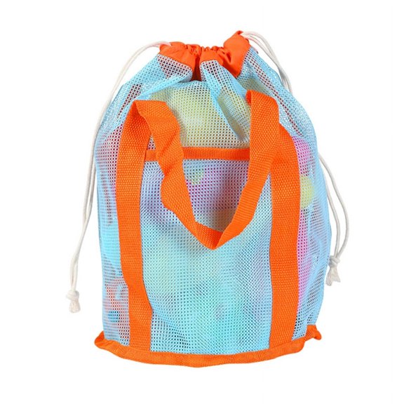 ZPAQI Sand Toy Bucket Bag Mesh Beach Bag Beach Toy Bag Large Capacity Beach Handbag