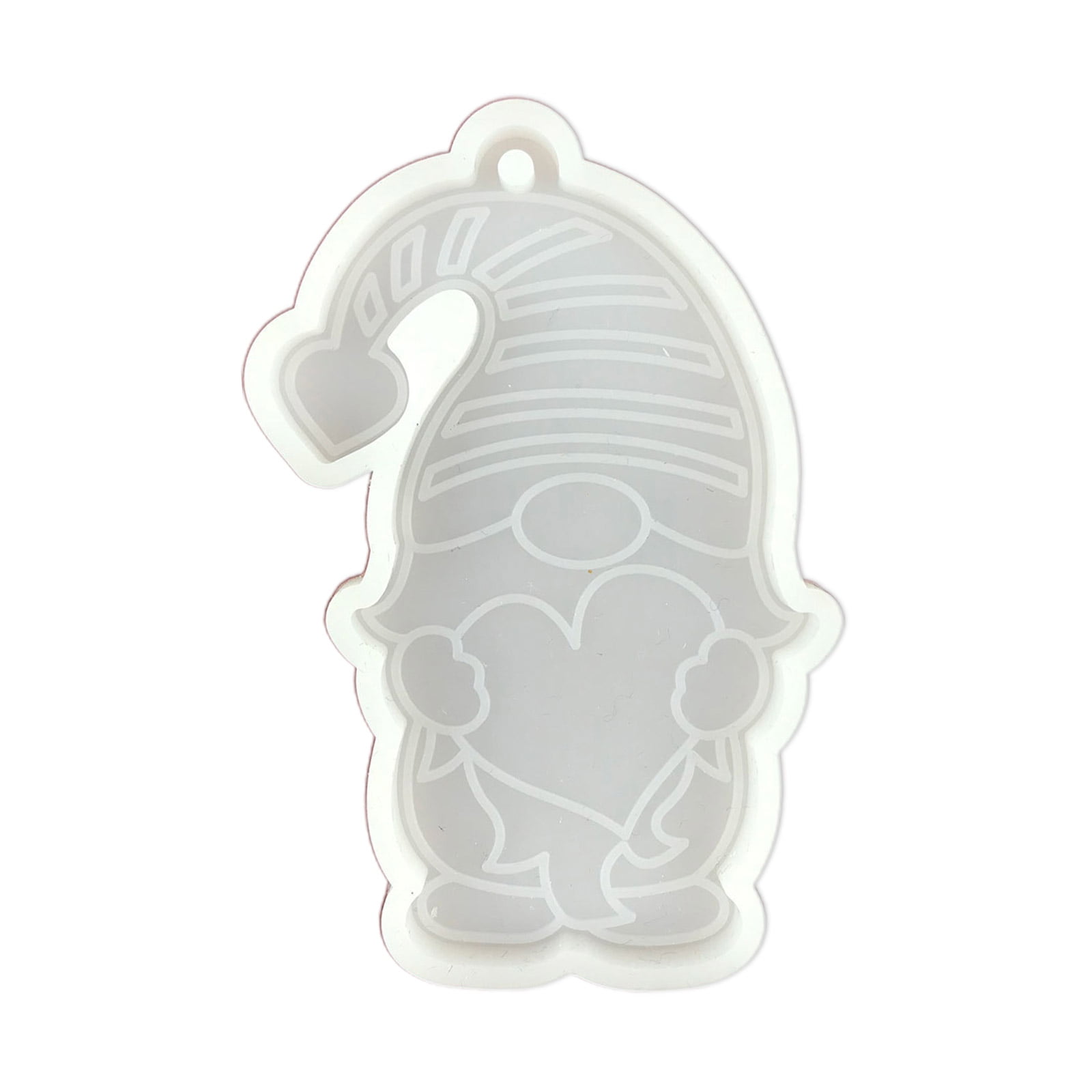 ZPAQI Santa Claus Little Dwarf Silicone Keychain Mold With Hole Pendant ...