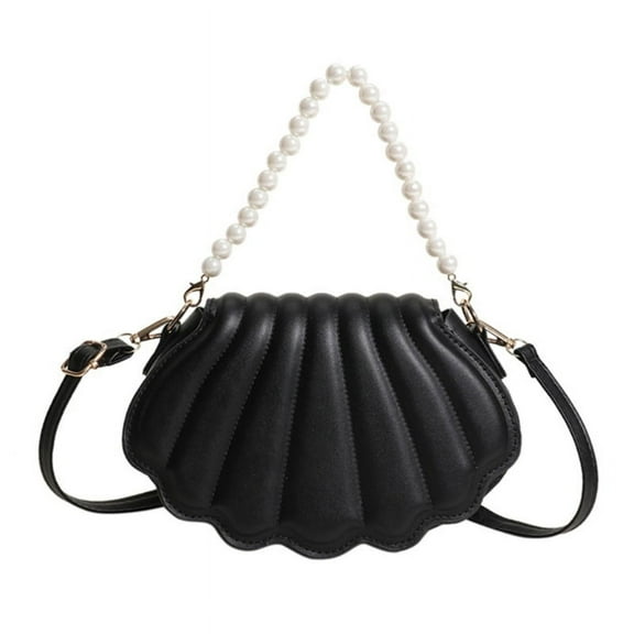 ZPAQI Seashells Evening Bag for Women All-matching Shoulder Bag Pearl Chain Handbag For Valentine's Day Gift