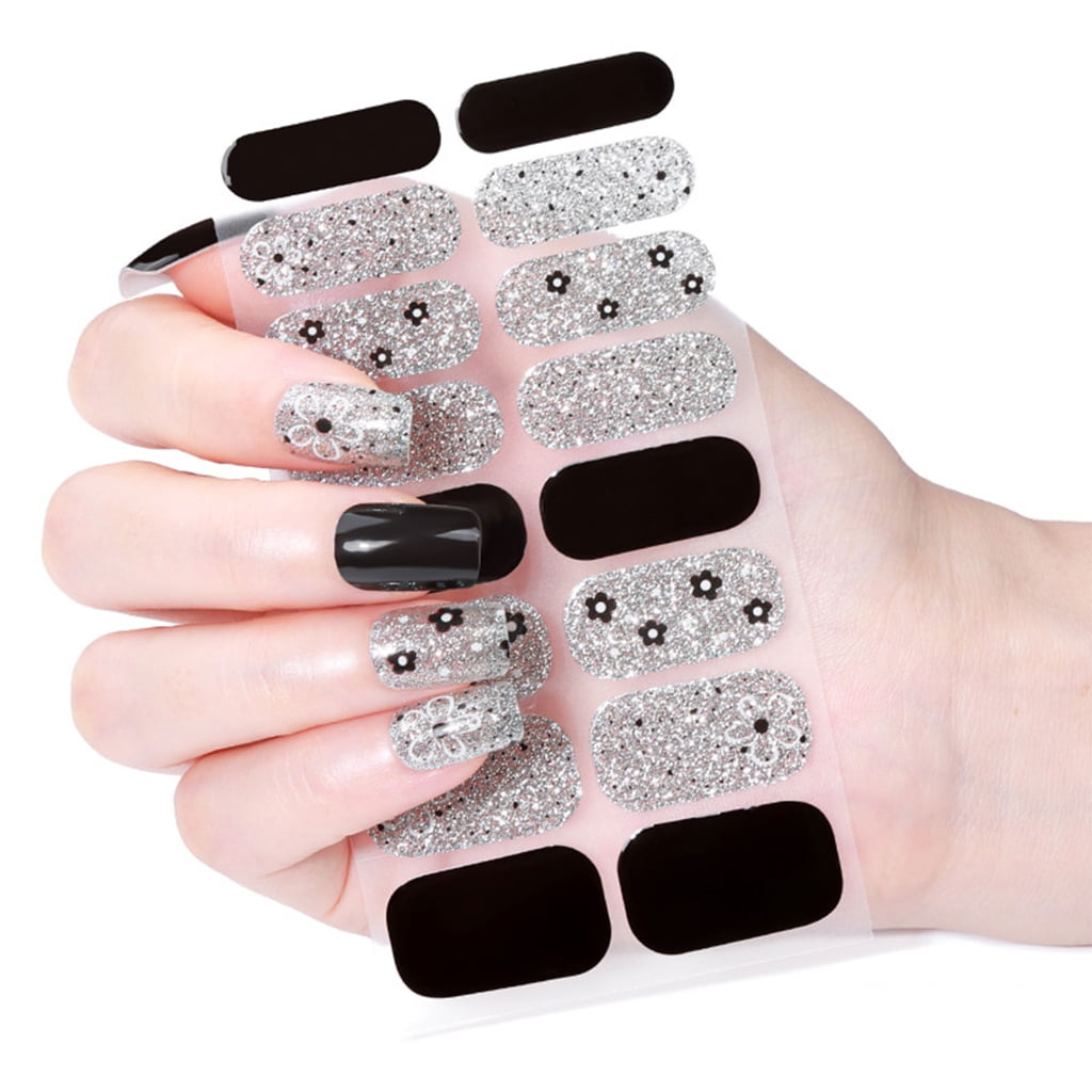 ZPAQI Self-Adhesive Nail Sticker Shining Nail Decals Butterfly Nails ...