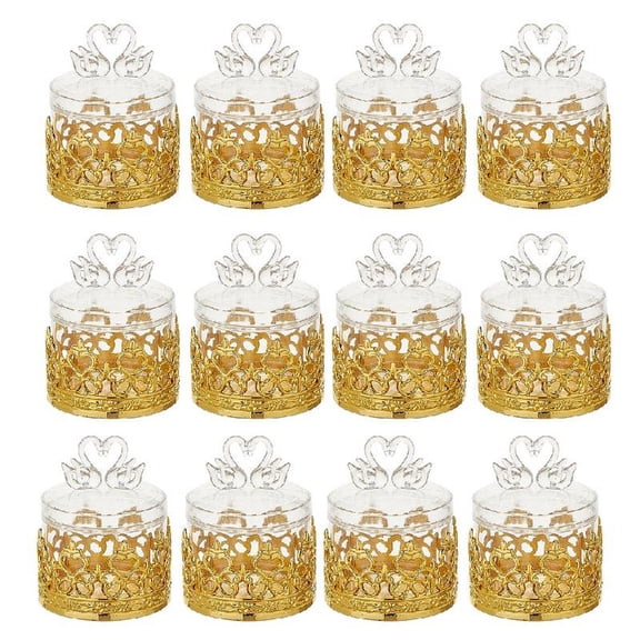 ZPAQI Set of 12 Plastic Sugar Wrapping Box Wedding Candy Container Gift for Parties