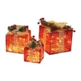 thumbnail image 1 of ZPAQI Set of 3 Christmas Gift Boxes With Bowknot Present Box Ornament Under The Tree, 1 of 15