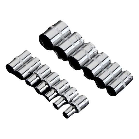 ZPAQI Short Socket Set 1/4Inch Drive 6 Point Metric Size 4mm to 14mm for Auto Repair