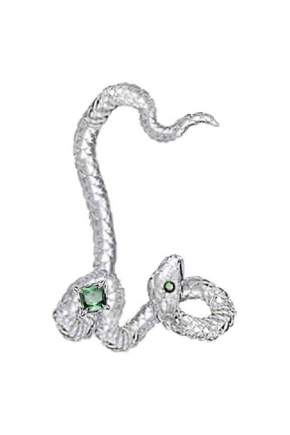 Silver Snake Ear Cuff No Perforation Climber Earrings Men's Jewelry Gifts