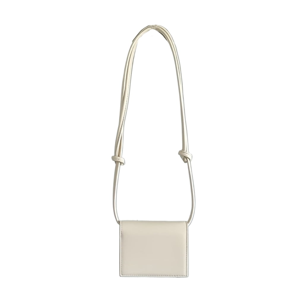 ZPAQI Simple Small Square Bag with Flap Cover PU Leather Crossbody Purse for Women