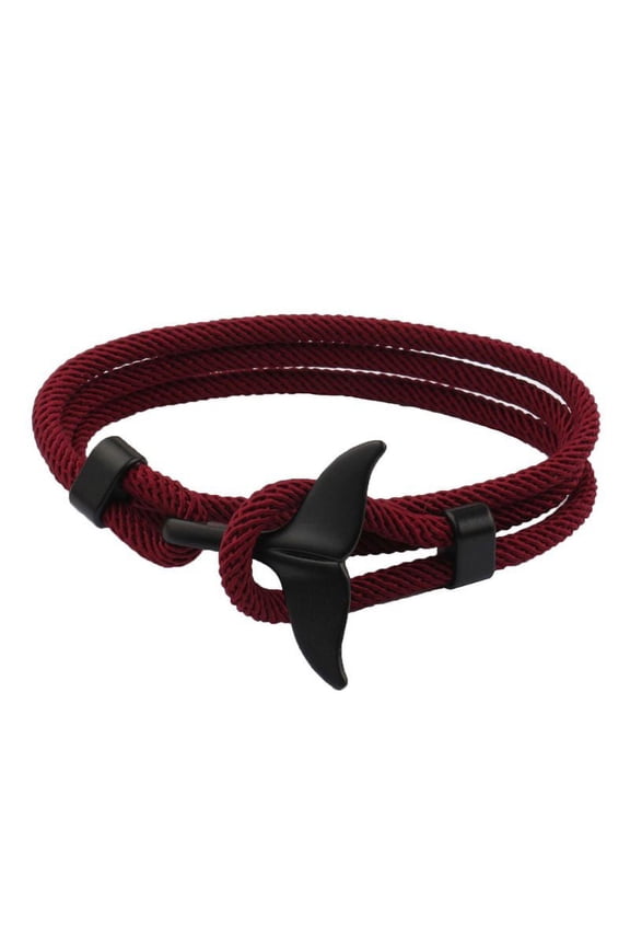Simple Whale Tail Viking String Adjustable Bracelet Fashion Jewelry Unisex