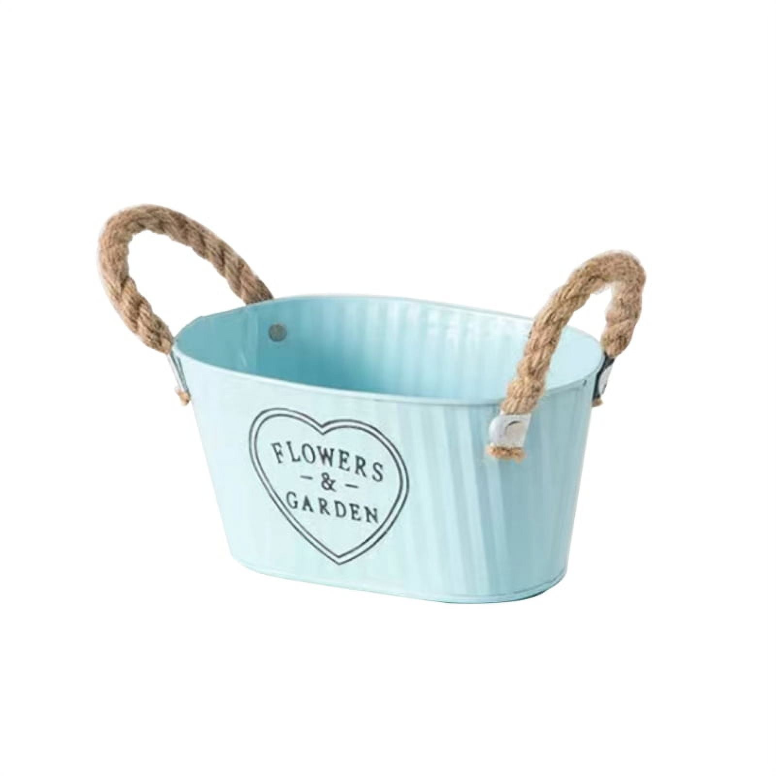 ZPAQI Small Galvanised Buckets Serving Bucket Metal Buckets for Party