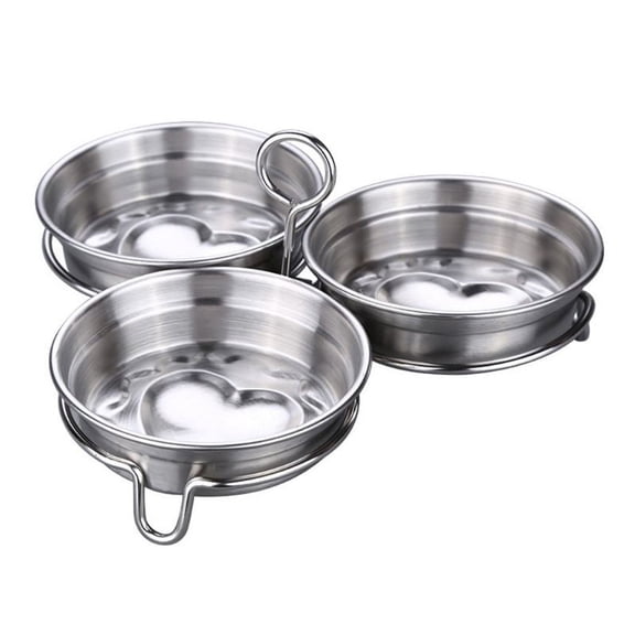 ZPAQI Stainless Steel Heart Egg Poacher Non-stick Eggs Poaching Pod Cooking Steamer
