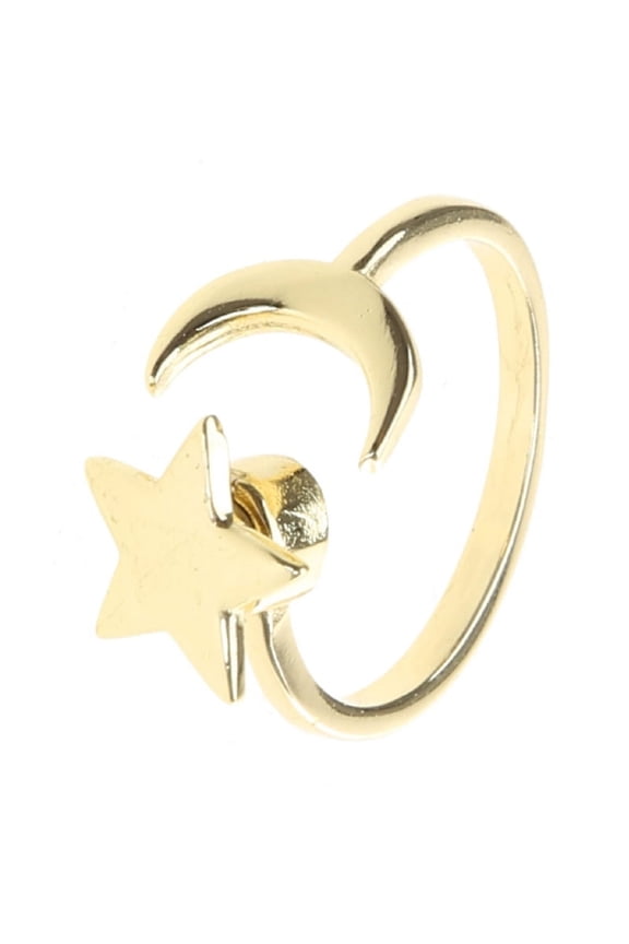 Star Moon Spinning Ring Sliding Decoration Relieves Anxiety Meditation Ring