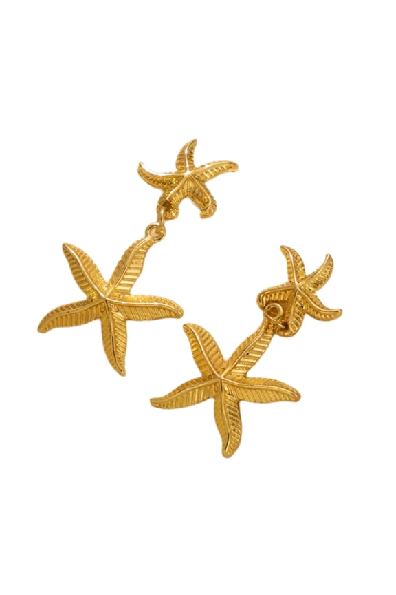 Starfish Drop Earrings Fashionable Star Shaped Ear Rings Dangle Earrings Simple
