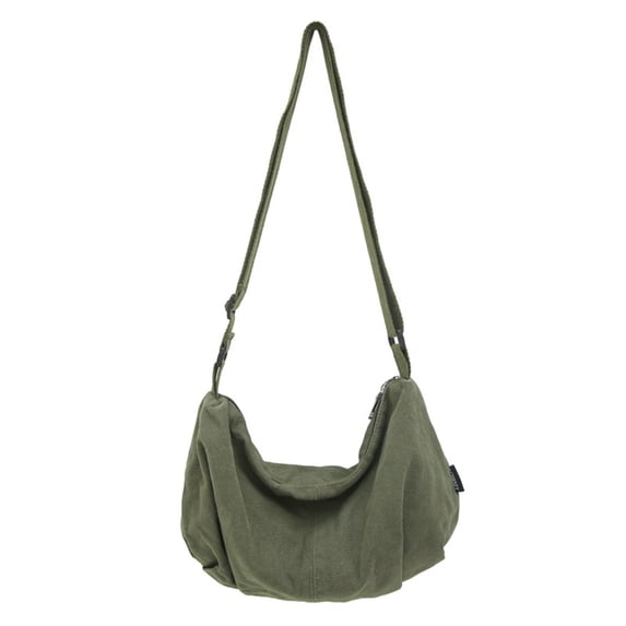 ZPAQI Stylish Casual Crossbody Bag Harajuku Vintage Solid Color Canvas Shoulder Bag
