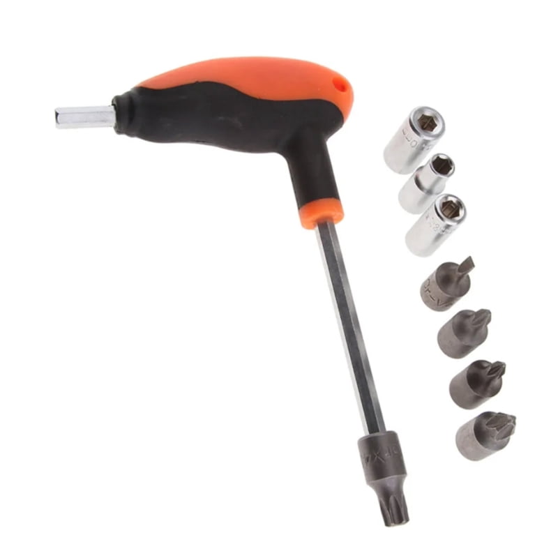 ZPAQI T-Shape Skateboard Wrench Kit T-wrench Tools with 6/8/10/45mm Bit ...
