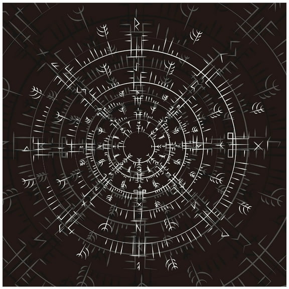 ZPAQI Tarots Tablecloth Rune Divinations Table Cover Astrology Oracles Board Game Mat