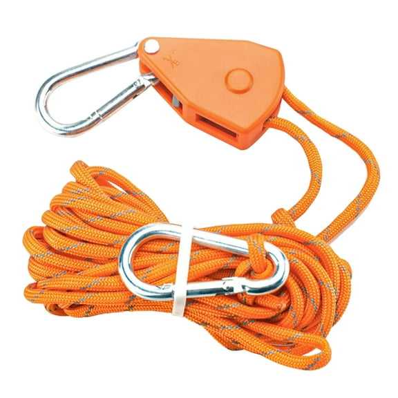 ZPAQI Tent Rope Lock Pulley Adjuster Rope Fixed Buckle Ratchet Pulley Wind Stopper