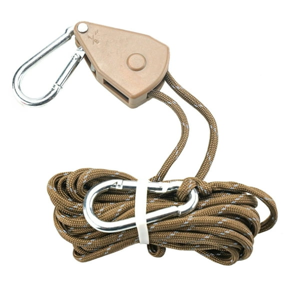 ZPAQI Tent Rope Lock Pulley Adjuster Rope Fixed Buckle Ratchet Pulley Wind Stopper