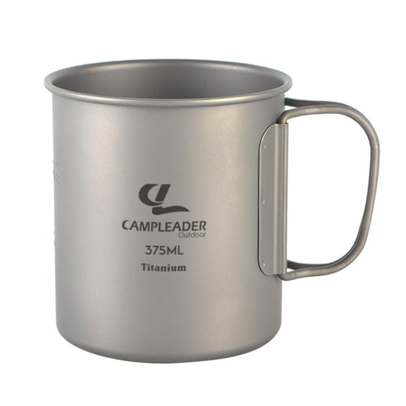 ZPAQI Titanium Cup Outdoor Portable Camping Picnic Water Cup Mug with Foldable Handle