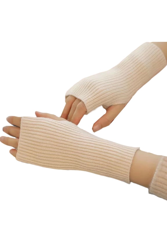 Touchscreen Gloves Knitted Half-Finger Office Typing Summer Anti-UV Mittens