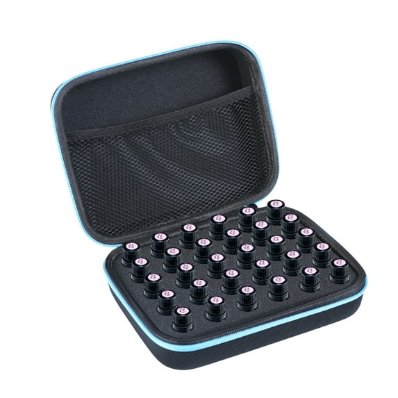 ZPAQI Travel Ready Essential Oils Organizer Case EVA Holds 30 Small Bottles 5-10ML