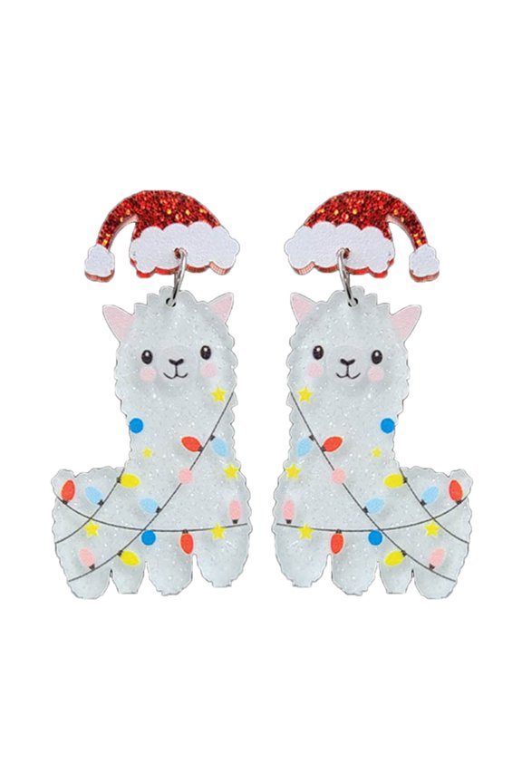 Tree Alpacas Gingerbreads Man Pendant Earring Fashion Dangle Earring Jewelry