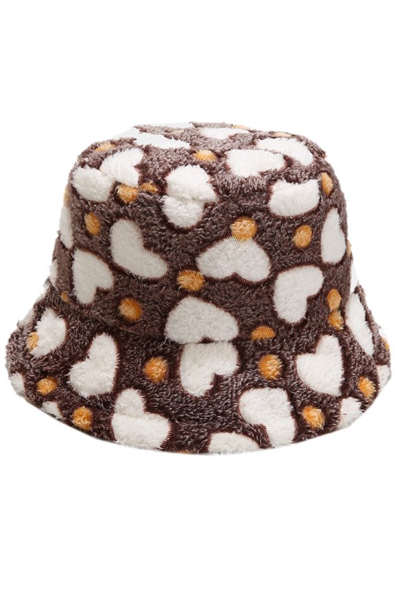 Trendy Plush Basin Hat Windproof Fisherman Cap Winter for Boyfriend Girlfriend