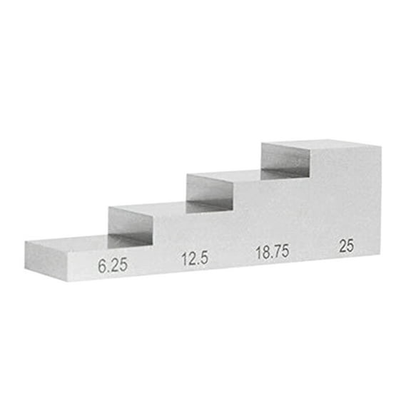 ZPAQI UT- Stainless Steel Test Block & Calibration Thickness Block 4 Step 6.25-25mm