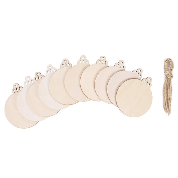 ZPAQI Unfinished Christmas Wood Slices Kit DIY Colorful Printed Ornament Craft