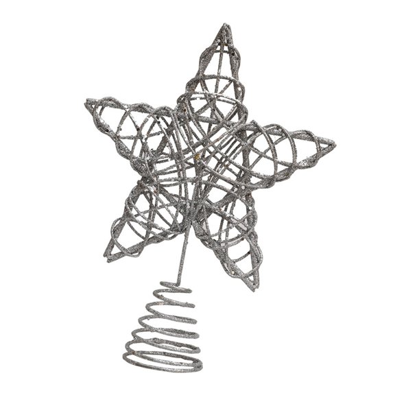 ZPAQI Unique Star Tree Toppers for Christmas Tree Iron Festival Decors