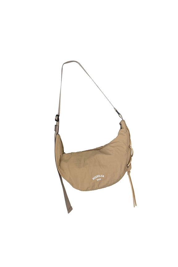 Unisex Nylon Dumpling Bags with Adjustable Zippered for Daily Use and Travel