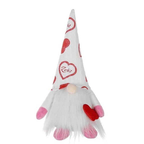 ZPAQI Valentine Gnome Sitting Faceless for Doll Heart Tomte Elf Dwarf Nisse Scandinavian Santa Ornaments Kitchen Tiered Tray D