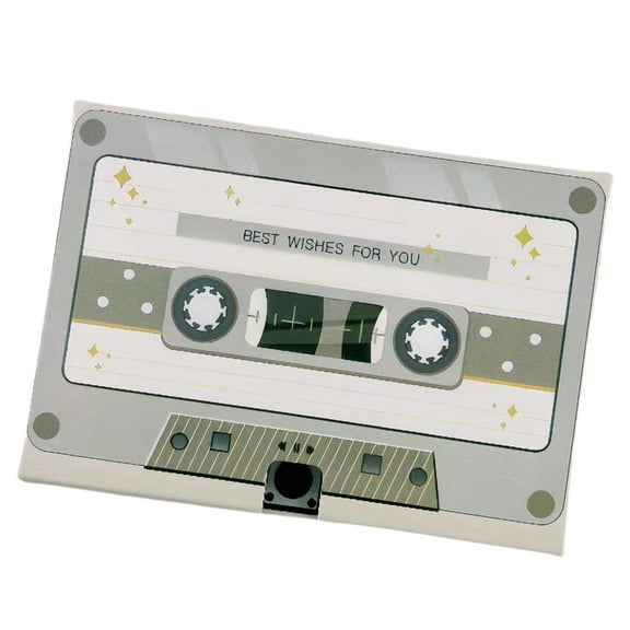 ZPAQI Voice Recording Cassette Tape Gift Recordable 30/60/300 Seconds Message Card