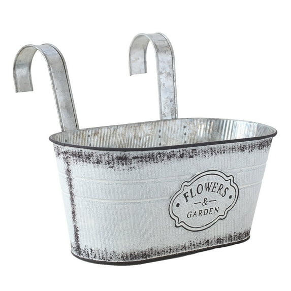 ZPAQI Wall Hanging Iron Flowers Basket Home Hanging Flowerpots Plant Bucket Garden